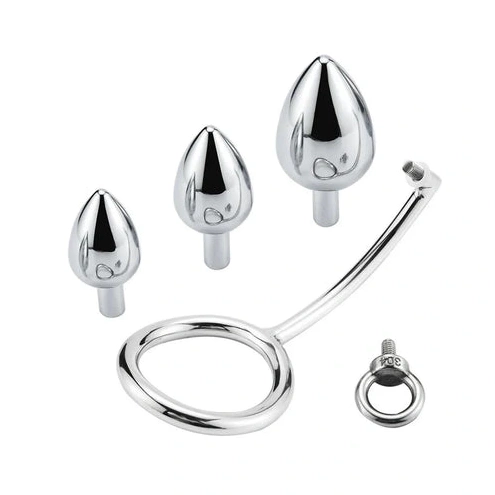 Anal Hooks Stainless 4663 Hook Steel with Ring Set Cock DiscreetChoice Anal 0917